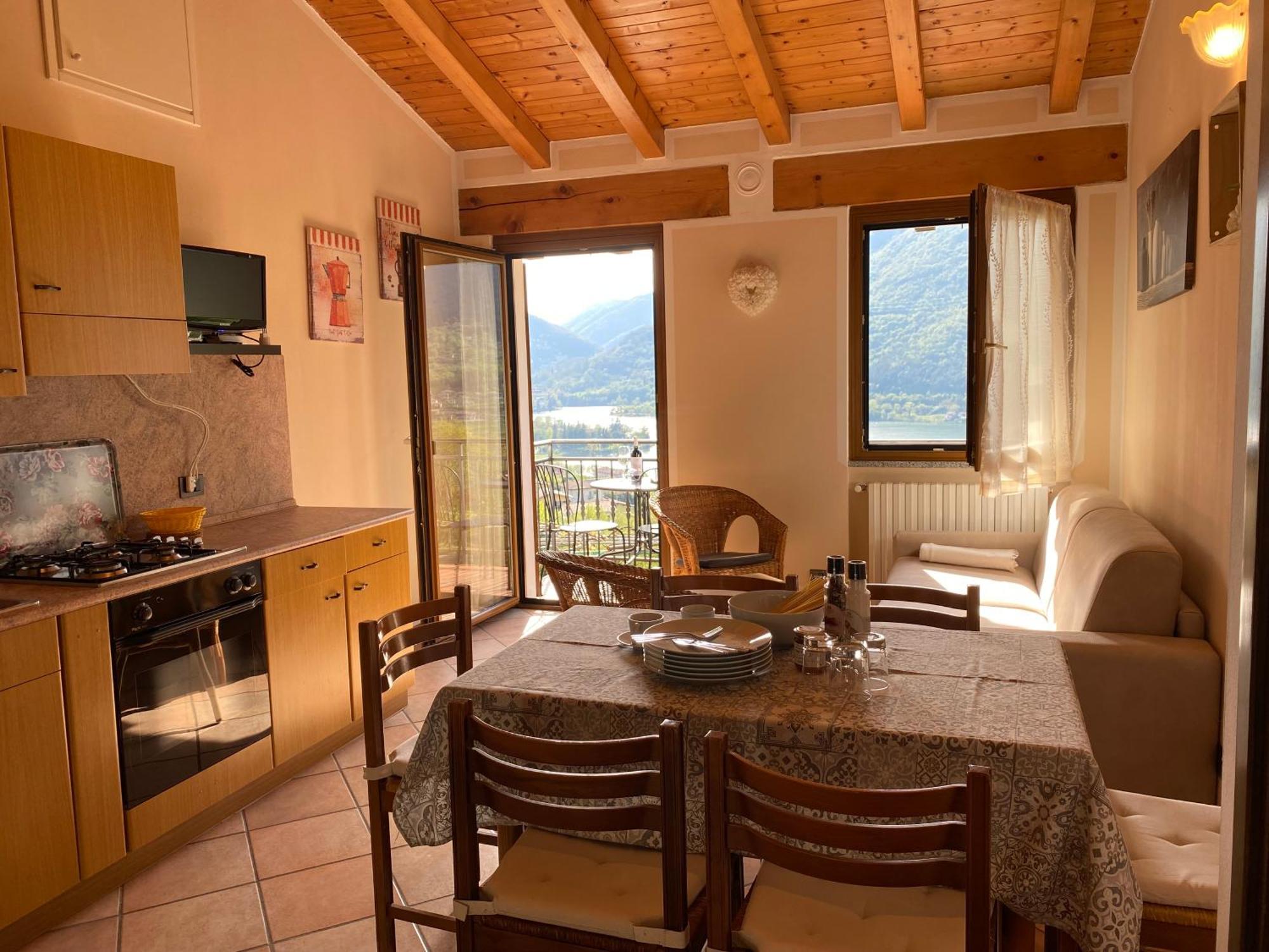 Casa Carla, Bis 4 Personen, Garten, Balkon Mit Blick Auf Den See Und Die Berge Crone Eksteriør bilde